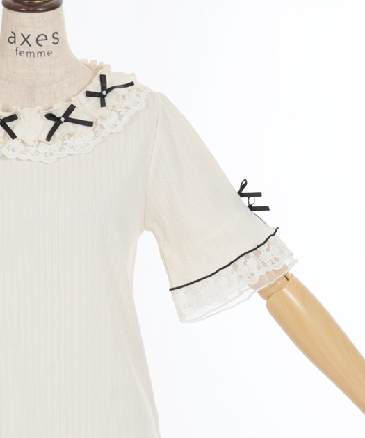 ☆新品未使用☆axes femme ピンク レース フリル リボン