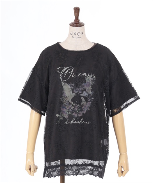 レースプルオーバー×プリントプルオーバー | outlet | axes