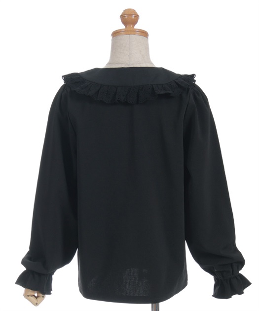 ローズ付ビッグ襟プルオーバー | kids | axes femme online shop