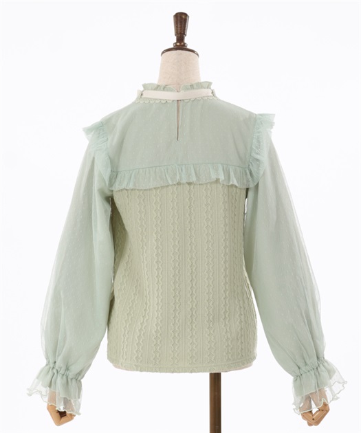 柔らかな質感の リボン付き切替プルオーバー | レディース服・レディース トップス