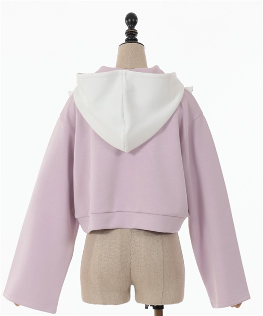 ハーフジップフリルパーカー | outlet | axes femme online shop ハーフジップフリルパーカー | outlet | axes femme online shop