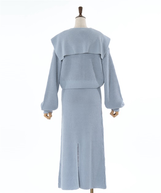 ジップ付ニット×ニットワンピース | outlet | axes femme online ジップ付ニット×ニットワンピース | outlet | axes femme online