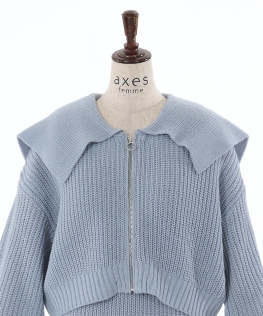 ジップ付ニット×ニットワンピース | outlet | axes femme online ジップ付ニット×ニットワンピース | outlet | axes femme online