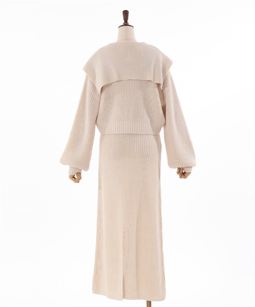 ジップ付ニット×ニットワンピース | outlet | axes femme online ジップ付ニット×ニットワンピース | outlet | axes femme online