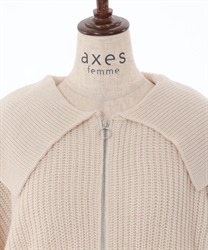 ジップ付ニット×ニットワンピース | outlet | axes femme online ジップ付ニット×ニットワンピース | outlet | axes femme online