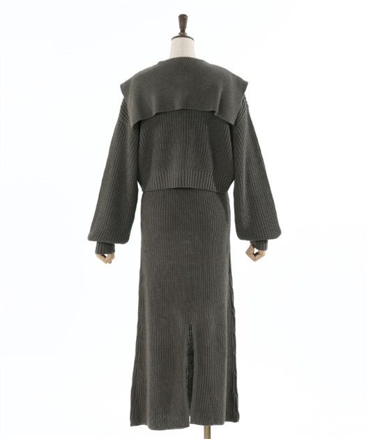 ジップ付ニット×ニットワンピース | outlet | axes femme online ジップ付ニット×ニットワンピース | outlet | axes femme online