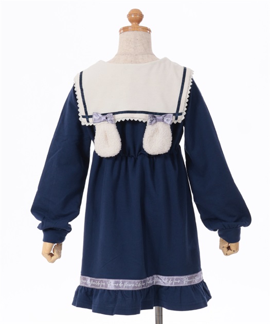 kidsうさ耳セーラーパーカーワンピース | outlet | axes femme kidsうさ耳セーラーパーカーワンピース | outlet | axes femme