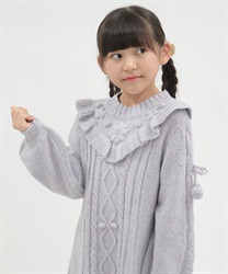 フラワー刺繍ニットワンピース【10%OFF対象商品】 | レディース フラワー刺繍ニットワンピース【10%OFF対象商品】 | レディース
