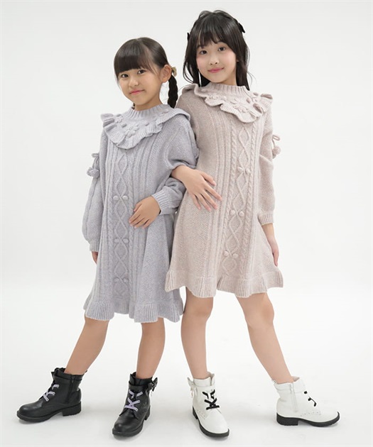 フラワー刺繍ニットワンピース【10%OFF対象商品】 | レディース フラワー刺繍ニットワンピース【10%OFF対象商品】 | レディース
