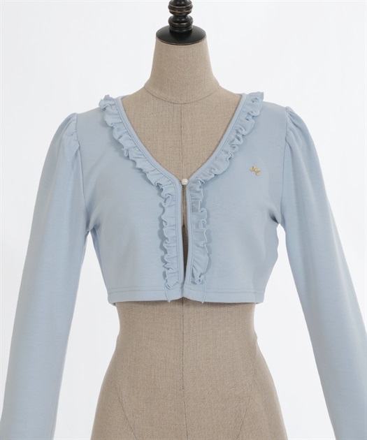 フリルクロップドカットカーディガン | outlet | axes femme フリルクロップドカットカーディガン | outlet | axes femme