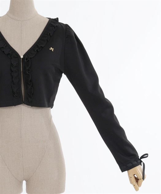 フリルクロップドカットカーディガン | outlet | axes femme フリルクロップドカットカーディガン | outlet | axes femme
