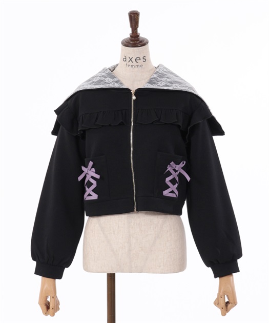kidsレースアップフリルパーカー | outlet | axes femme online shop