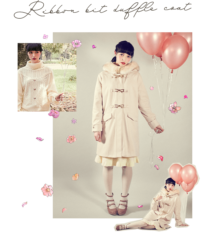 Ribbon bit duffle coat
