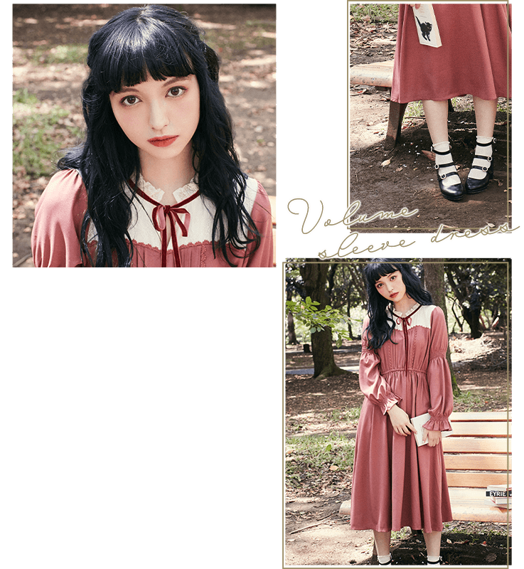 Volume sleeve dress