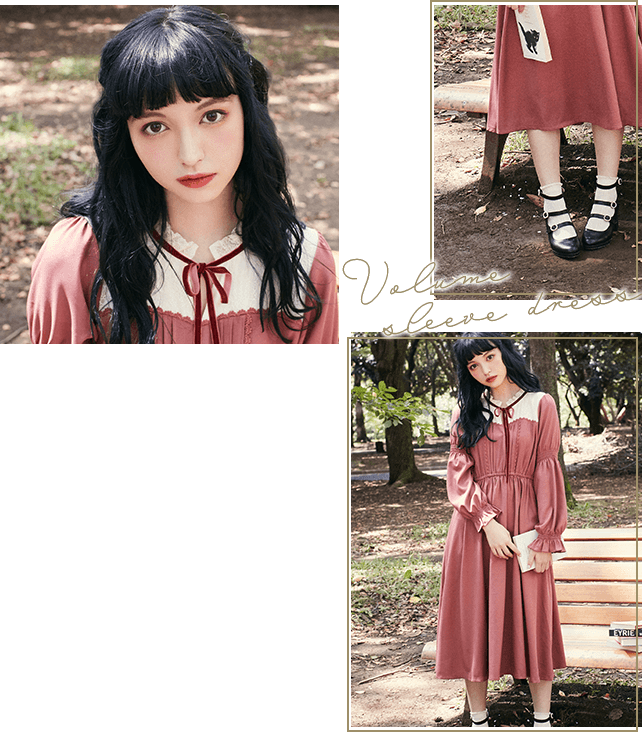 Volume sleeve dress