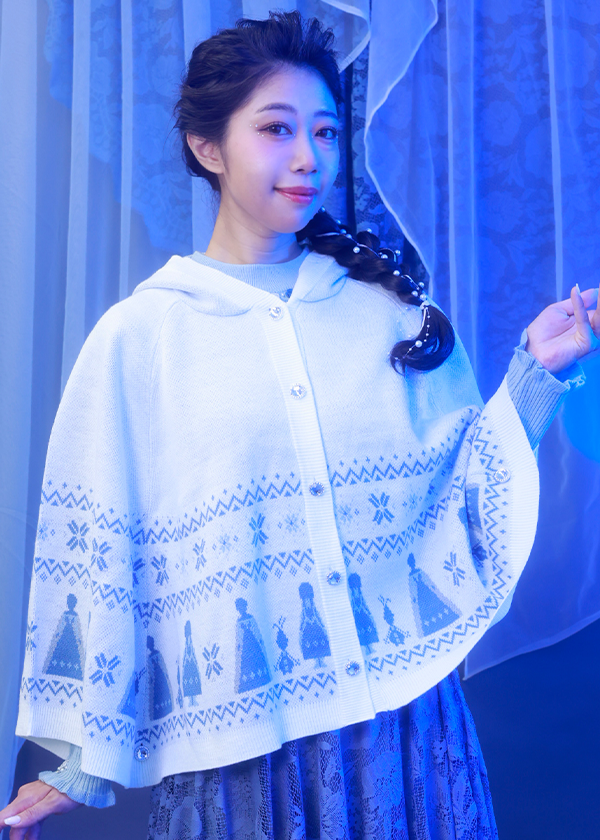 axes femme - 中古 美品 axes femme 雪の結晶 刺繍 コート紺色