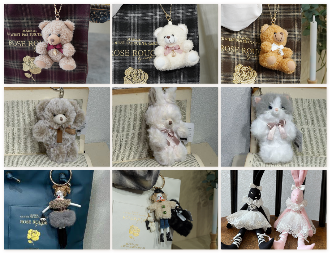 ROSE ROUGE Bag Charm ラインナップ